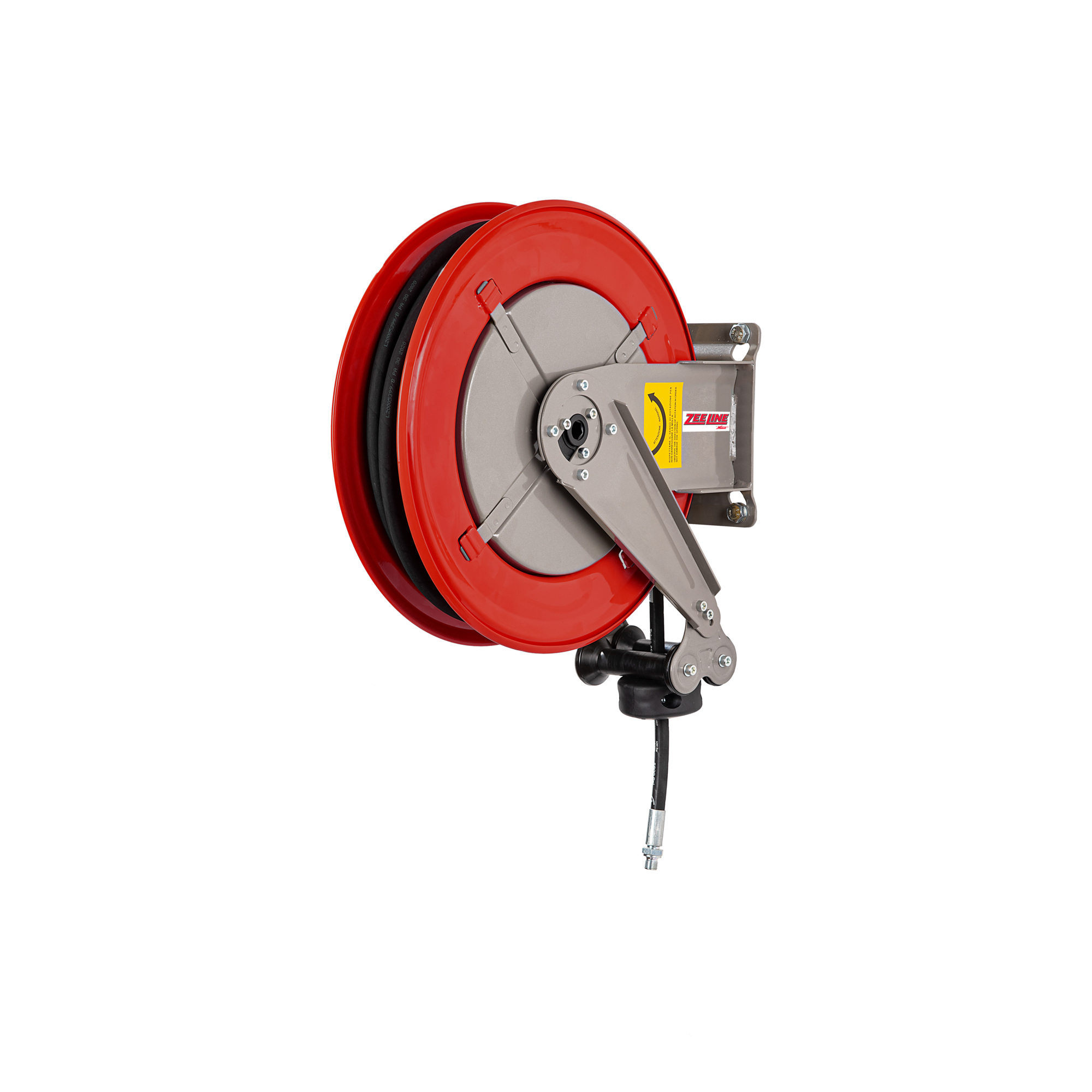 Zee Line Dual Arm Grease Hose Reel — 50ft. x 1/4in. Hose, 1/4in. NPT, Model# ZE1450GR
